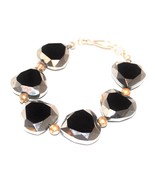 Black Heart Glass  Bracelets - £8.60 GBP