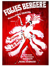 Folies Bergere 13 x 10 inch Madame Paul Derval Vintage Adv. Giclee Canvas Print - £15.76 GBP