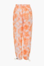 FOREVER 21 Tie-Dye Cargo Joggers Neon Orange/White Size Small - £6.32 GBP