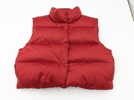 Polo Ralph Lauren Women&#39;s Cropped Down Satin Puffer Vest Size Medium Red... - £70.05 GBP
