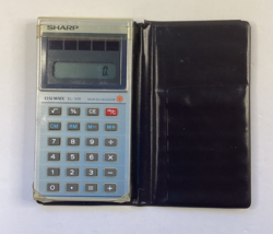 Vintage Sharp ELSI MATE EL-326 Solar Cell Calculator w/ Case - WORKS - £7.61 GBP