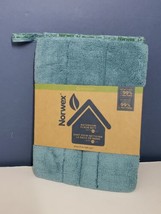 Norwex Bathroom Scrub Mitt Teal with Baclock 9&quot; x 6.5&quot; Shower Scrubber Waffle  - £13.22 GBP
