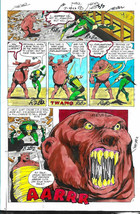 Original 1977 Green Arrow World&#39;s Finest 245 DC Comics color guide art pg 35:JLA - £45.91 GBP