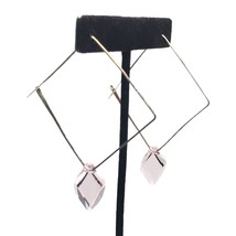 sterling silver 925  pink crystal modernist earrings - £38.36 GBP