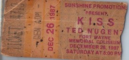 Bisou Ted Nugent Concert Ticket Stub Décembre 26 1987 Fort Wayne Indiana - £37.10 GBP