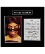 Aretha Franklin Original Autographed Music Sheet Museum Framed Ready to ... - $494.01