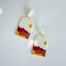 Donarsei Fashion Colorful Print Acrylic Earrings For Women Korea Geometric Hit C - £7.21 GBP