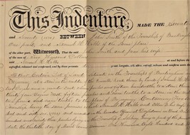 1870 Antique Deed Indenture John Smith To Sam Hibbs Buckingham Pa Solebury Bucks - £53.49 GBP