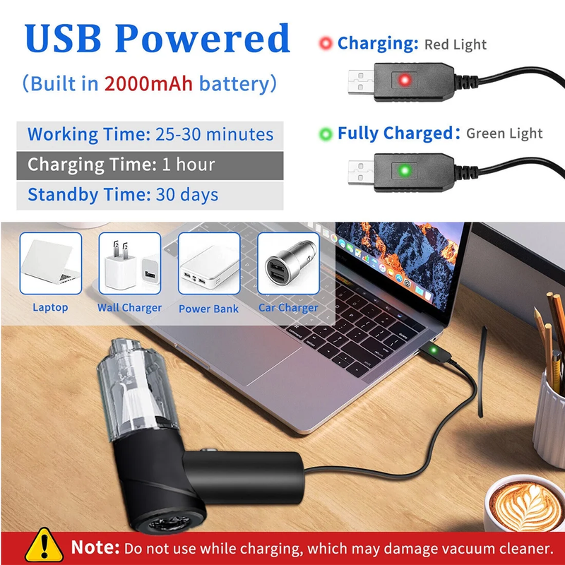 6000PA Powerful Car Vacuum Cleaner, Handheld Vacuum Cordless, 120W Mini Hand Hel Item image 7