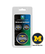 Michigan Wolverines 2023 Champions Flip Coin and 2 Golf Ball Marker Pack - £15.68 GBP