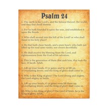  Psalm 24 Chapter Gold Bible Canvas Christian Wall Art Ready to  - £60.09 GBP+