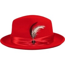 Men Bruno Capelo Hat Australian Wool soft Crushable Fedora Giovani Un105 Red image 5