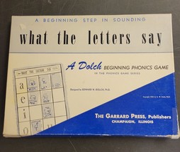 Vintage What The Letters Say Phonics Game  E.W. Dolch 1955 Garrard Press Pub. - £13.00 GBP