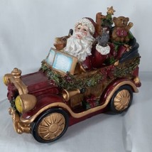 Musical Santa In Car Christmas Tree Gifts Rocking Horse Teddybear Deer Lighted - £25.70 GBP