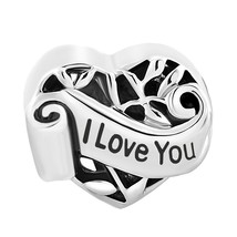 Pugster Silver Plated  (4.8-5mm) I Love You Sister Heart Charm Bead  - £10.27 GBP