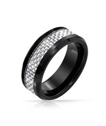Bling Jewelry Carbon Inlay Checkerboard Tungsten Mens Band Ring Size 8 U... - £19.80 GBP