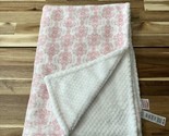Little Me Pink White Reversible Plush Baby Blanket 2020 39”x29” - $21.84