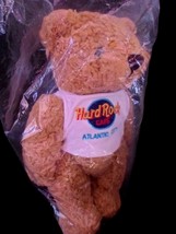 Hard Rock Cafe Atlantic City Teddy Bear Blue Logo Shaggy Plush Jointed NEW - $29.35