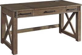 60&quot; Home Office Lift Top Desk With Charging Ports In A Rustic Farmhouse Style By - £483.19 GBP