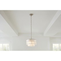 A&amp;R Lemmond 3-Light Brushed Nickel Coastal Tiered Hanging Convertible Pendant - £54.50 GBP