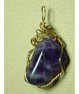 Amethyst Pendant Wire Wrapped 14/20 Gold Filled Handcrafted by Jemel   - £29.46 GBP