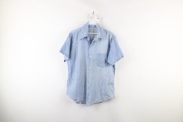 Vtg 60s 70s Streetwear Mens M Distressed Geometric Short Sleeve Button Shirt USA - £35.15 GBP