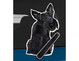 Scottish Terrier dog rear window wiper wagging tail sticker - $12.99