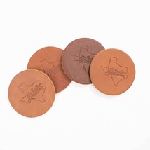 McIntire Saddlery Hand Tooled Leather Car Coasters - Cattleman Scent - $34.30
