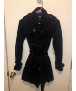 Gap Womens SZ XS Navy Blue Double Breasted Corduroy Coat w/ Belt - €12,67 EUR