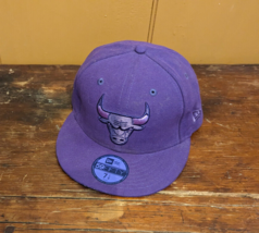 Chicago Bulls Hat Cap Size 7 1/8 Purple Fitted NBA Basketball New Era 59Fifty - £18.88 GBP