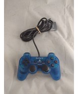 Sony PlayStation 2 DualShock Controller SCPH 1200 Teal Blue Clear Read Desc - £11.93 GBP