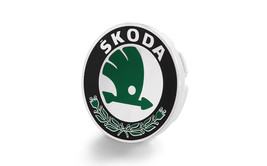 Genuine SKODA Wheel Center hub cap decorative Original OEM Skoda old design NEW - £11.99 GBP