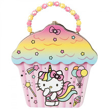 Hello Kitty Unicorn Cupcake Purse Tin Lunch Box Multi-Color - $19.98