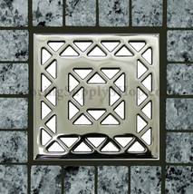 Ebbe Unique Square Shower Drain Brushed Nickel -  Lattice - £97.45 GBP