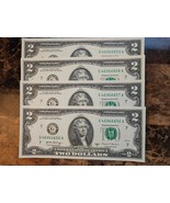 $2 Bills W/ Fancy Serial Numbers 1-5 6&#39;s  w/3 bills 4 6&#39;s UNCIRD  G 4696... - $20.75 CAD