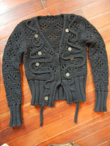 LF Unique, Short, V neck,Knit Cardigan- M, Black NWOT - £23.85 GBP