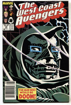 West Coast Avengers #35 1988 Marvel-Doctor Doom cover-Newsstand comic book - £26.03 GBP