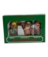 Vintage 1970 ELF HANG UPS Set Of 3 Hand Painted Ornaments Christmas Holiday - $15.00