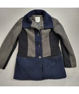 Weather Tamer Women&#39;s Coat Jacket S Blue Gray Colorblock Fleece Lined Bu... - $23.03