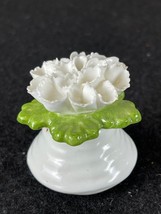 Rare Vintage Aynslety Fine Bone China White Flower Salt Shaker - £6.21 GBP