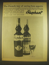 1963 St.  Raphael Aperitif Ad - The French way of saying bon appetit - £14.50 GBP