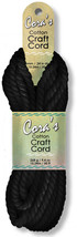 Cotton Craft Cord 6mmX50&#39;-Black - £12.33 GBP