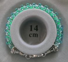Artisan Turquoise Seed Beaded Kumihimo Bracelet - £17.53 GBP