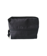 Dior Black Cosmetic Trousse Pouch Toiletry Bag Dual Pouch Zippered Trave... - £25.67 GBP