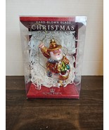 Blown Glass Western Cowboy Santa Ornament with Lasso Christmas Festive EUC - £25.95 GBP