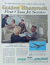 Irish Airlines 60&#39;s Print ad. Color Illustration. Scarce old ad. (Golden Sham... - £14.26 GBP