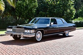 1974 Cadillac Fleetwood black  | POSTER 24 X 36 INCH | classic - £17.92 GBP