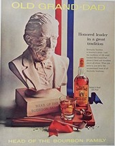 Old Grand Dad Whiskey 60&#39;s Vintage print ad. Color Illustration (honored) Ori... - £14.30 GBP