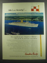 1955 Canadian Pacific Cruises Ad - She&#39;s a beauty - £14.78 GBP