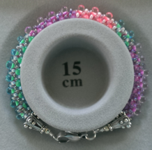 Artisan 3 color Seed Beaded and Drops Bracelet Womens/Girls/Gift/Handmade - £14.45 GBP
